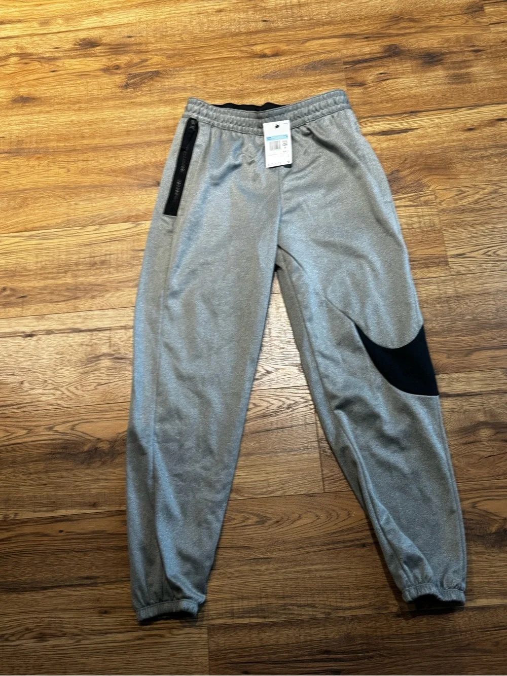 Nike Grey Jogger Sweatpants with Black Swoosh Accent